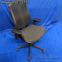 Herman Miller Celle Grey Adjustable Task Chair with Fabric Seat