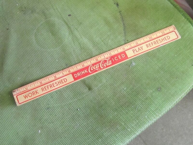 1950s COKE COCA COLA WORK REFRESHED WOOD RULER $10.00 in Arts & Collectibles in Winnipeg
