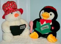 Plush Musical Snowman and Penguin