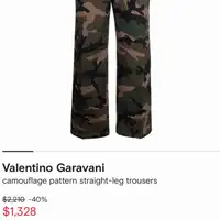 Valentino men’s camo pants
