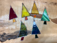 Stained Glass XMas Trees -Whimsical…One of a Kind-SunCatchers