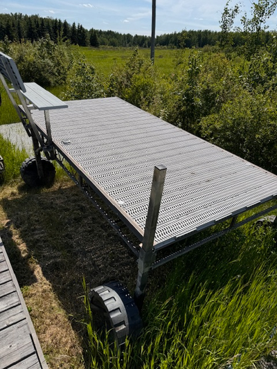 4 - 4x16 RGC dock 1 - 4 x 12 Ramp 1 - 4 x 12 Dock Section 1 - 6 x 12 Deck Screw legs Wheels Thruflow...