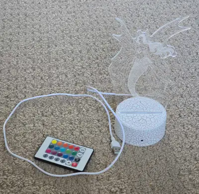 Lampeez 3D Illusion Lamp /  Nightlight - Mermaid/Fairy, View more