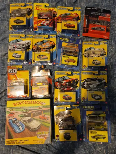 Matchbox collectors lot with wooden shelf, View more