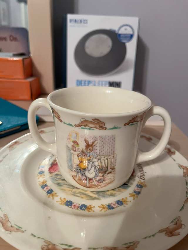 Royal Doulton Bunnykin Christening Plate and 2 Handled Mug in Arts & Collectibles in Chatham-Kent - Image 3