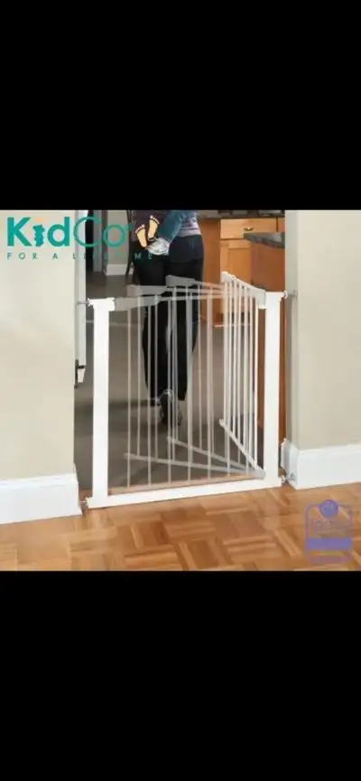 2 KidCo Extra Tall Auto Close Baby Gates + Qdos Stair Mount Kits, View more