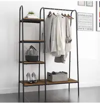 Clothing Rack Standing with storage shelves