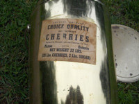 NEW PRICE  - -  Antique  "County" Cherry Pail  22 lb.