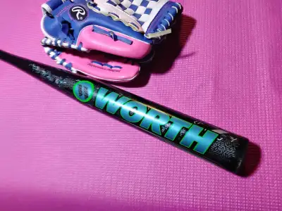 Worth Bat & Rawlings Glove, View more