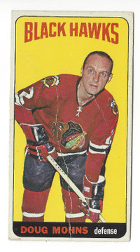 Vintage 1964-65 Topps Hockey #25B Doug Mohns Chicago Blackhawks
