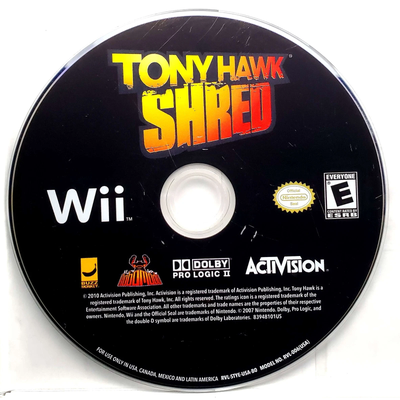 Game Disk Only Tony Hawk: Shred Nintendo Wii $10, View more