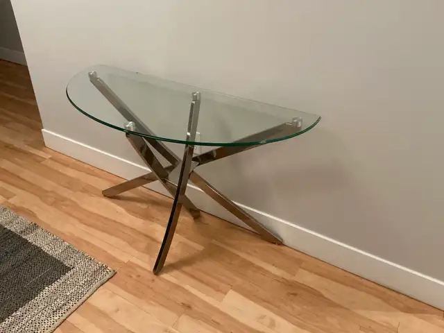 Glass and Chrome accent table in Other Tables in Bedford - Image 8