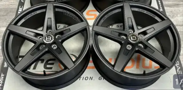 4 Brand New 19 Inch BRAELIN BR-08 Matte Black Rims 5 x 112 . in Tires & Rims in Truro - Image 3