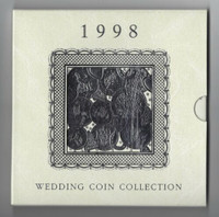 Scarce 1998 UK Wedding Coin Collection - 9 Coins