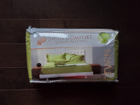 Swan Comfort Luxury Bedding sheet set twin Sage / ensemble draps
