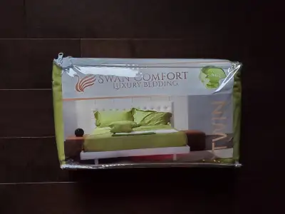 Swan Comfort Luxury Bedding sheet set twin Sage / ensemble draps, View more