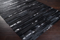 NEW Modern high quality Leather hair on hide area rug 