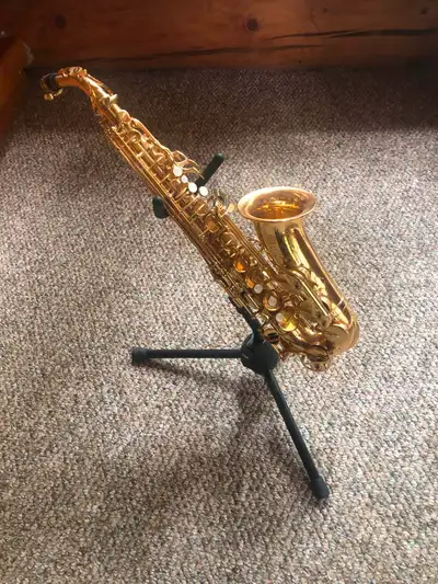 YAMAHA-Alto Sax with all accessories YAS475 This gem has never been played-Has been stored since pur...