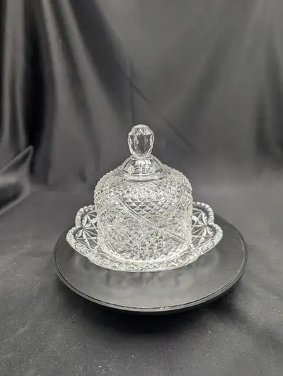 Vintage Fostoria for Avon Pressed Glass Butter Dish – 1970s, View more