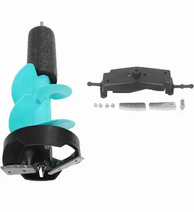 Electric Ice Auger Kit 6in Impact Resistant Ice Drill Auger with Positioner Incisive Blades for Fish...