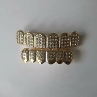 Gold Diamond Grillz Hip Hop Bling