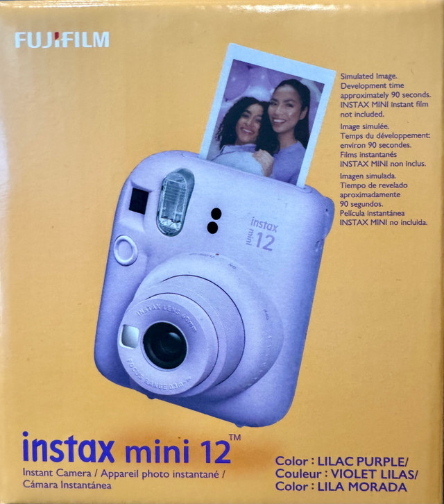 New - Instax Mini 12 Instant Camera - Purple in Cameras & Camcorders in City of Toronto