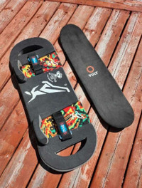 Bounceboard + skateboard trempoline snowboard