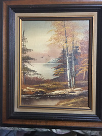 Fall country scene at the lake (Sold)