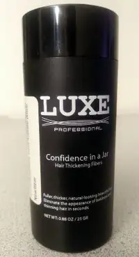NEW - LUXE Professional BLACK Hair Thickening Fibers