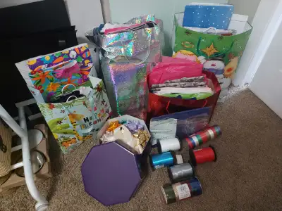 Assorted Christmas & Gift Giving Bags, Ribbons, Bows, and Cards!, View more