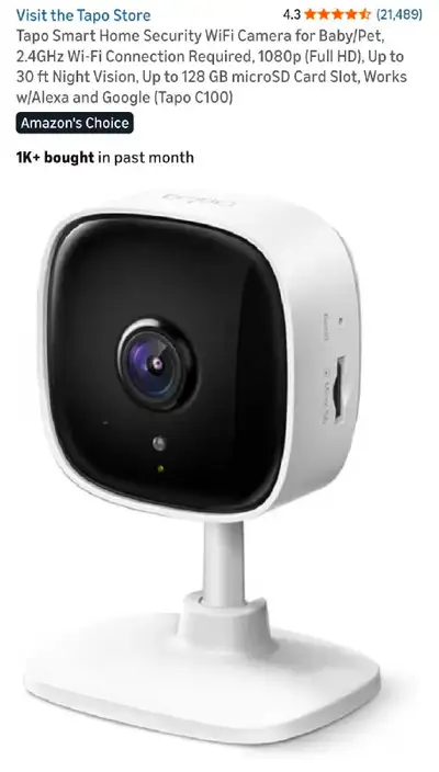 Tapo Security Camera (C100), View more