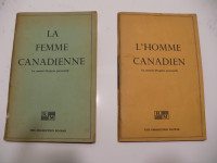 LA FEMME CANADIENNE-L'HOMME CANADIEN VINTAGE 1961-2 POUR $ 25.00