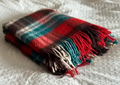 Vintage Pure Wool Throw Blanket, View more