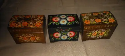Hand painted jewelry boxes, View more