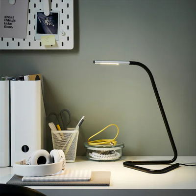 HÅRTE LED work lamp, black/silver color, View more