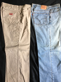 Dickies heavy canvas work pants/Levi’s jeans,size 38”