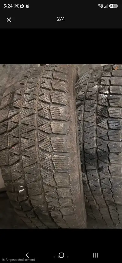 Selling a Pair Bridgestone Blizzak WS80 winter tires for $250. Tier 1 brand. Lots of tread left like...