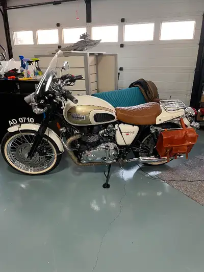 2014 Triumph T100 Bonneville. 2nd senior owner. Mint condition. No accidents. Perfect running condit...