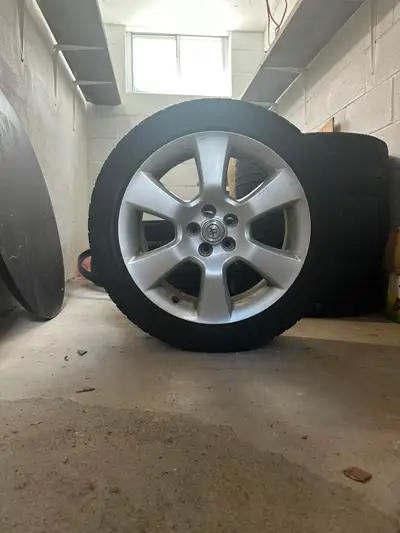 Toyota OEM 17'' Rims with tires 215/50R17. I dont know the bolt pattern, they came off of Toyota Mat...