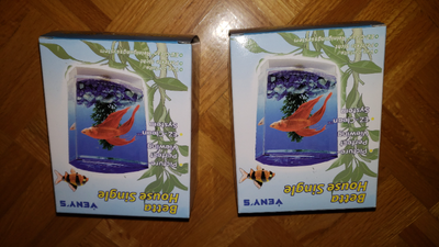 2 brand new in boxes tiny plastic fish tanks for Betta fish for sale. $6 each. $12 for both.
