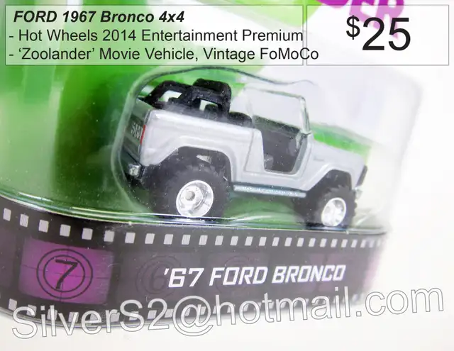 !HOT WHEELS 2014 Retro Entertainment ZOOLANDER FORD 1967 Bronco! in Toys & Games in City of Toronto - Image 4