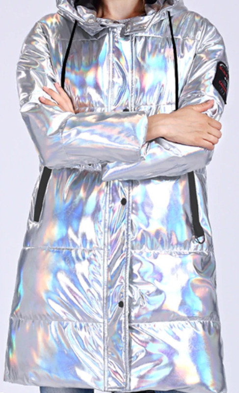 CEPRASK Winter Jacket Women Silver Holographic in Women's - Tops & Outerwear in City of Toronto