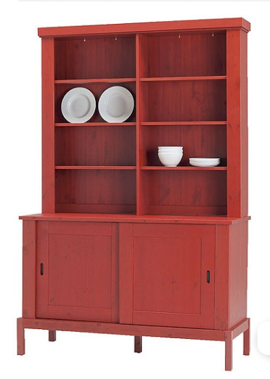 Vintage IKEA Red Display Cabinet / Hutch, View more