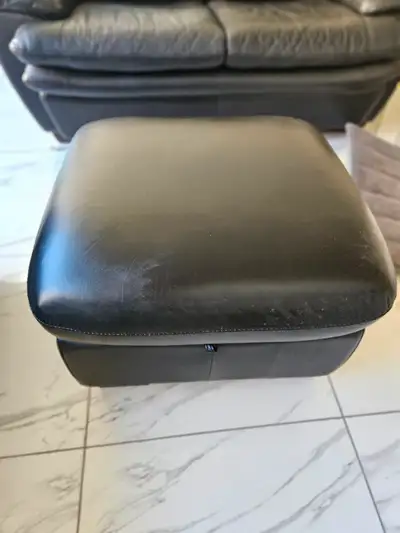 Faux Leather Storage Ottoman, View more