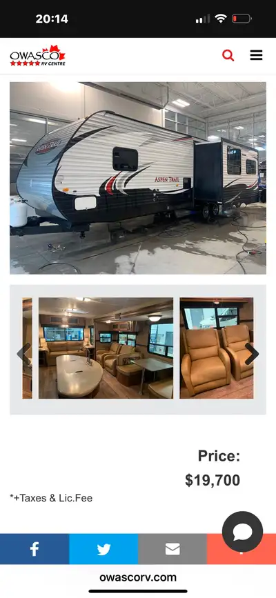 32’ travel trailer for rent, View more