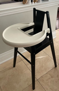 Used - IKEA BLÅMES High chair with tray, black