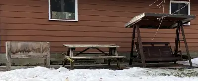 Patio swing picnic table balcony planter, View more