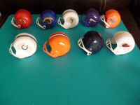 9 different NFL Football mini helmets