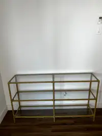 Gold glass table