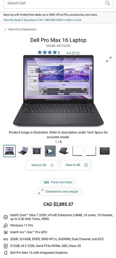 Dell Pro Max 16 Workstation | Ultra 7 | 32GB Warranty 2027, View more